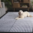 thumbnail image 3 of SAFAVIEH Maya Sheldon Geometric Striped Area Rug, Ivory/Grey, 6'7" x 6'7" Square, 3 of 11