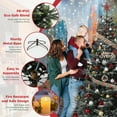 thumbnail image 6 of 7.5ft Pre-Lit Slim Aspen Fir Artificial Christmas Tree with Clear UL Lights, Realistic Pinecones & Berries, Metal Stand, Easy Assembly, 6 of 10