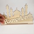 thumbnail image 3 of Ramadan Wooden Ornaments Eid Mubarak Table Decoration Festival Deco C, 3 of 5