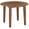 thumbnail image 3 of TMS Chadwick 40” Round Solid Wood Drop Leaf Dining Table, Walnut, 3 of 5
