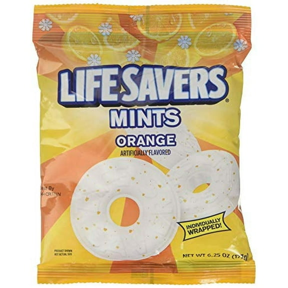 LIFE SAVERS Orange Mints Candy, 6.25-Ounce Bag [3-Bags]