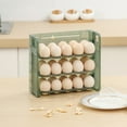 Amacok Foldable Egg Dispenser Eggs Organizer, Large Capacity Egg