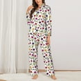 thumbnail image 2 of Sikiie Tulips Flowers Women's Long-Sleeve Shirt and Full-Length Bottom Pajama Set (s-xxl)-XX-Large, 2 of 7