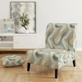 thumbnail image 2 of Designart "Simply Sculptural" Beige Abstract Upholstered Accent Chair - Modern Arm Chair For Bedroom, 2 of 7