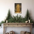 thumbnail image 2 of ZHONGYUTONG Christmas Tree Canvas Wall Art Snow Pine Tree Pictures Winter Scenes Painting Poster for Xmas Festive Home Decor Framed (12.00" x 18.00"), 2 of 5