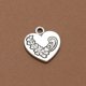 thumbnail image 5 of EeaseMX 10 colgantes de aleación con forma de corazón y tallado de doble cara, accesorio para hacer joyas, para collares y pulseras (plata antigua)., 5 of 7