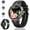 Black-Silicone Strap, variant on VOPOCO Smart Watch for Women (Answer/Make Calls) 1.27" Full-circle Touchscreen Sports Watch with 100+ Sports Modes Waterproof Smartwatch for Android IOS