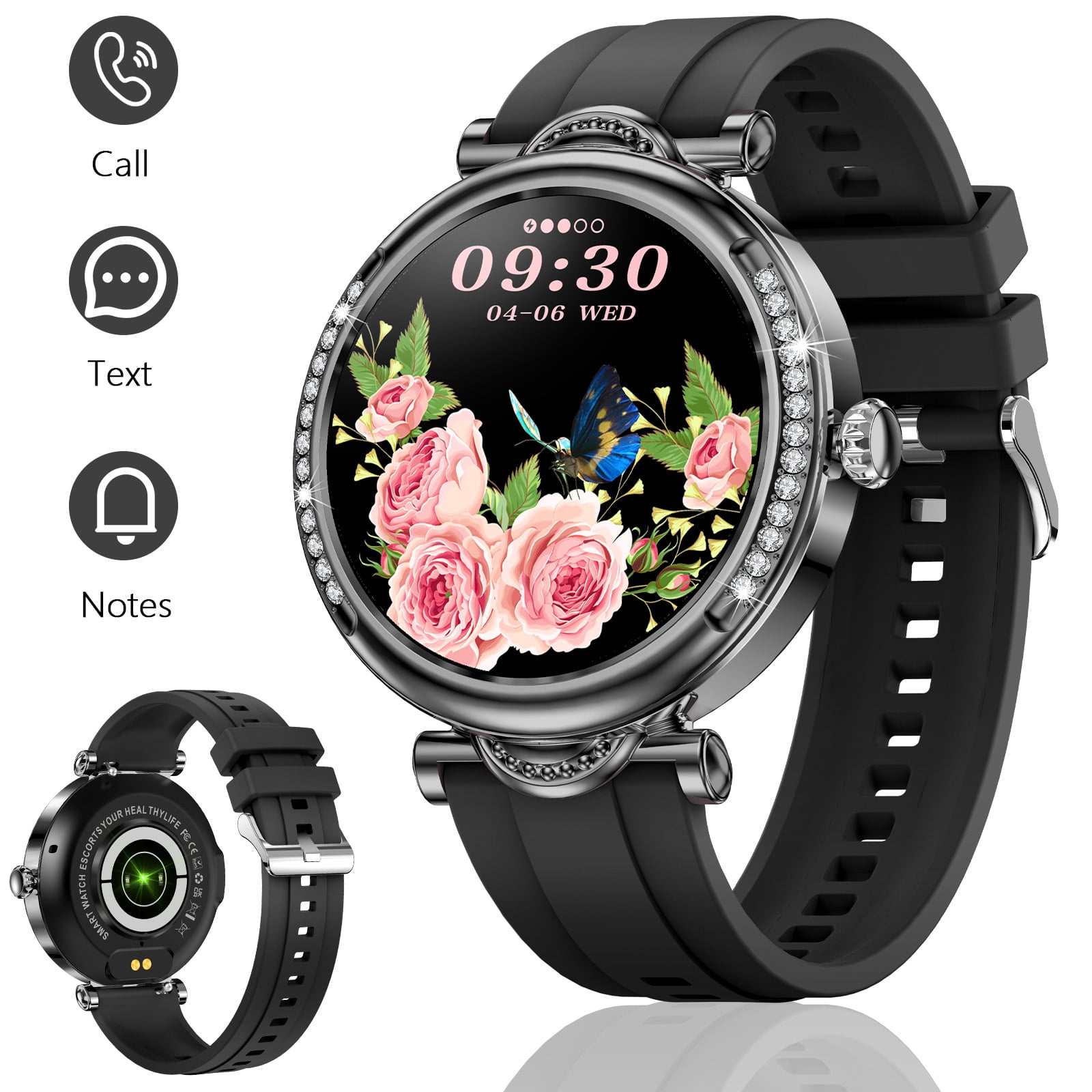 VOPOCO Smart Watch for Women (Answer/Make Calls) 1.27" Full-circle Touchscreen Sports Watch with 100+ Sports Modes Waterproof Smartwatch for Android IOS