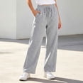 thumbnail image 2 of Diufon Sweatpants for Women Baggy Drawstring High Waist Fleece-lined Pants Fall Winter Warm Pants with Pockets, 2 of 7
