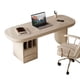 thumbnail image 1 of Corner Home Office Desk Computer Drawers Gadgets Room Aesthetic Mesa Office Desk Storage Table Pour Ordinateur Home Furniture My Lux Decor Round, 1 of 7