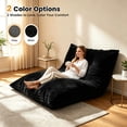 thumbnail image 5 of Centilab 3 in 1 Bean Bag Chairs, Adult Giant Floor Cushion, Convertible Bean Bag Beds with Machine Washable Cover for Living Room Bedroom Lounge, Black, 5 of 8