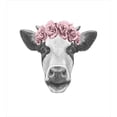thumbnail image 3 of Ambesonne Farm Animal Duvet Cover Sets, Cow with Roses Wreath, 2-Twin, Grey Rose, 3 of 4