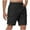 Black, variant on Ynynloco Men's Casual Stretch Cargo Shorts Classic Solid Drawstring Elastic Waist Summer Work Short with Multi Pockets
