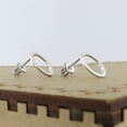 thumbnail image 2 of Dazzlingrock Collection Open Circle Screwback Stud Earrings for Women in 925 Sterling Silver, 2 of 6