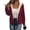 Wine, variant on UDAUDU Womens Sherpa Jacket Winter Fashion Fleece Lined Warm Full Zip Up Hoodies Solid Long Sleeve Coats Sweatshirt Wine L