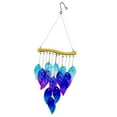 thumbnail image 3 of Glass Wind Chime Handmade Decorative Leaf Ornament Unique Weatherproof Gift for Mother Friends, 3 of 9