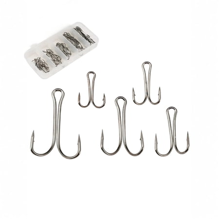 Mustad Classic 4 Extra Strong Kingfish Treble Hook (Pack Of 25) 2-Pronged Treble Hooks For Kingfish Fishing Suitable For Lure Fishing With Frog/Soft Bait Pack Of 25 For Angling