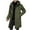 Green, variant on TFEOQRY Men's Padded Coats Parkas Solid Color Drawstring Button Heavy Coat with Pocket Zipper Long Sleeved Hooded Algondon Jacket Green