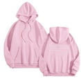 thumbnail image 2 of larppty Hoodie for Women Oversized Long Sleeve Letter Graphic Sweatshirt Pullover Tops Fall Outfits (Pink, S), 2 of 4
