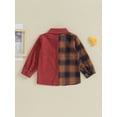 thumbnail image 4 of CIYCuIT Little Boys Flannel Shirts Plaid Patchwork Lpng Sleeve Button Jacket Toddler Kids Casual Shacket Fall Outerwear Daily Clothes 3T 4T 5T 6T, 4 of 7