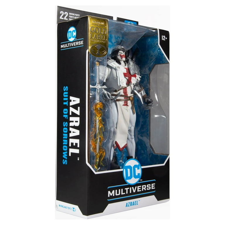 DC Comics, DC Multiverse Azrael White Templar Figure, 7-Inch Gold