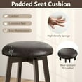 thumbnail image 6 of Kadyn Barstools, Countertop Bar Chairs,Bar Stools,Set of 2 24/29 Inch Upholstered PU Leather Bar Stool with 360° Swivel Round Seat-24 Inch, 6 of 8