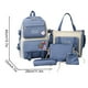 thumbnail image 3 of Set de Mochilas Escolares para Niños | Mochila de Lona de Gran Capacidad con Bolsa Mensajera, Bolsa de Cinta, Estuche para Lápices y Bolso de Mano | Combo de 5 Piezas para Escuela | Ligero y, 3 of 9