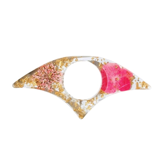 Ruanlalo Dried Flower Resin Book Page Holder Thumb Ring Page Holder Handmade Clear Flower Bookmark Reading Accessories for Readers Book Lovers