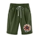 thumbnail image 1 of Pantalones Cortos Casuales Impresos de la Cintura Elástica con Bolsillos, Pantalones Casuales para Todo el Uso Diario de la Temporada, 1 of 3