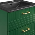 thumbnail image 6 of Modway Daybreak 24" Rubberwood MDF Particleboard Bathroom Vanity in Green/Black, 6 of 8