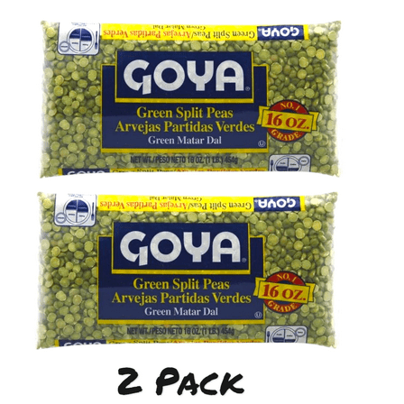( 2 Pack ) Goya Dry Green Split Peas, 16 oz, Bag