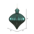 thumbnail image 2 of Vickerman 6" Sea Blue Matte Onion Drop Christmas Ornament, 4 per Bag, 2 of 4