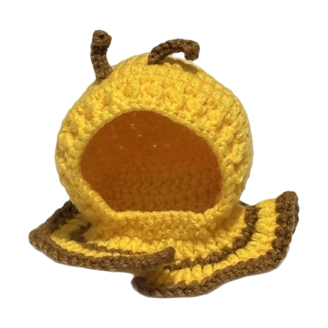 BotaniNest Handmade Crochet Themed Outfit For 13cmCollectible Figures Yellow With Hood