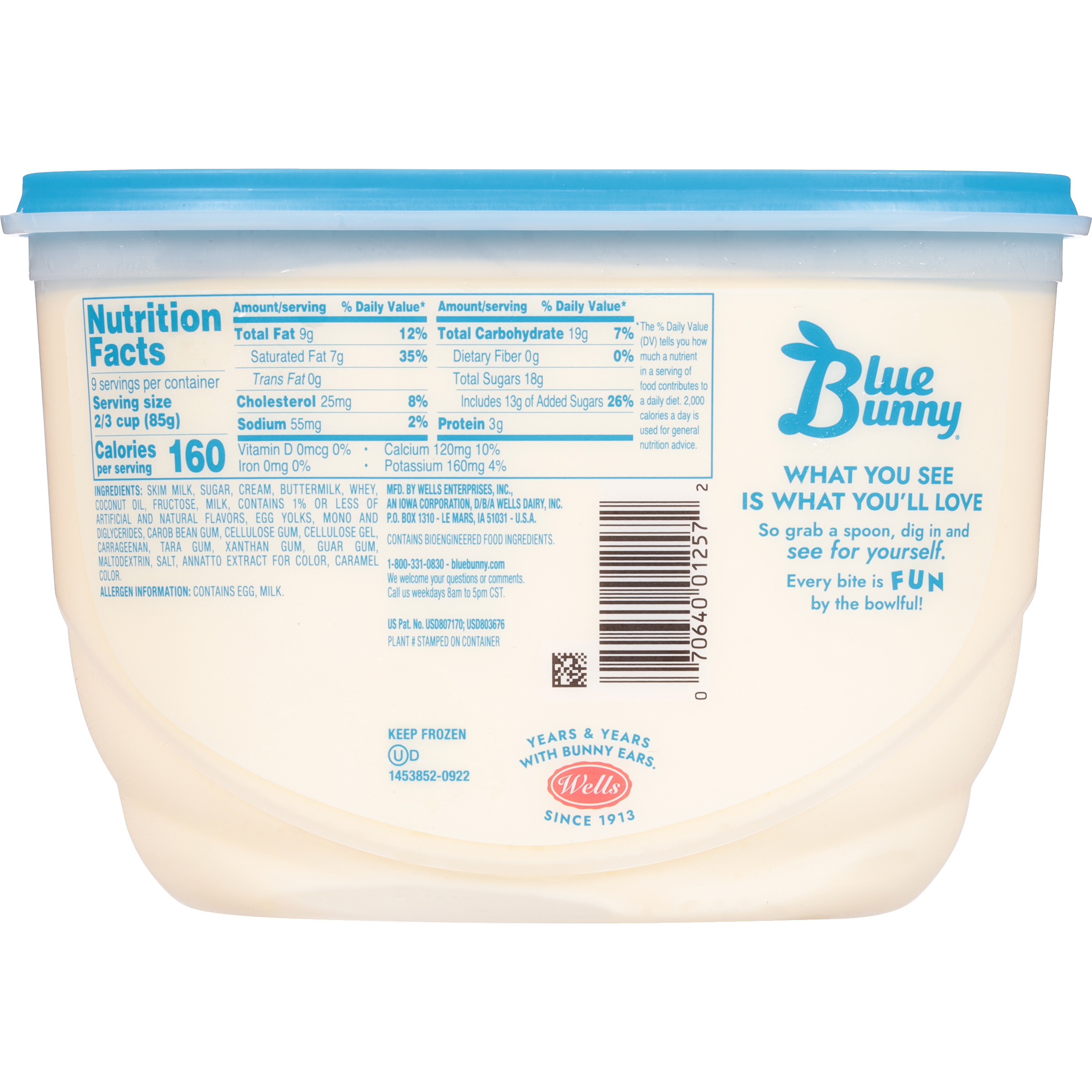 Blue Bunny Homemade Vanilla Frozen Dessert, 48 fl oz - image 5 of 9