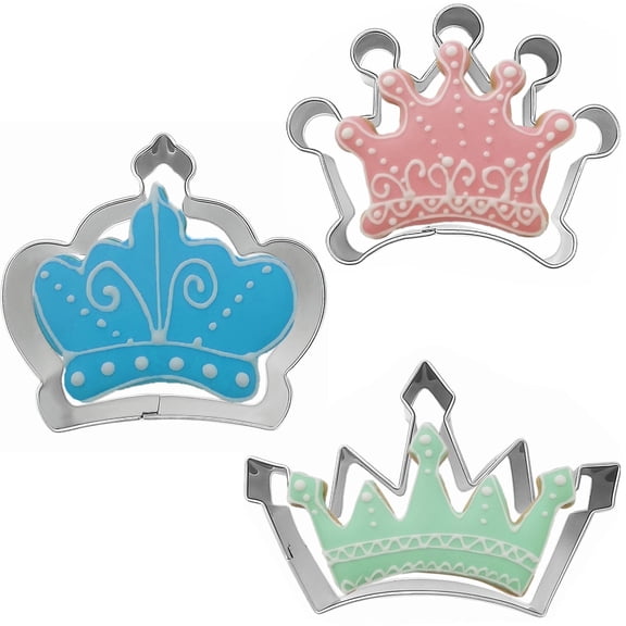 Royal Crown Cookie Cutters Set 3-Piece Stainless Steel