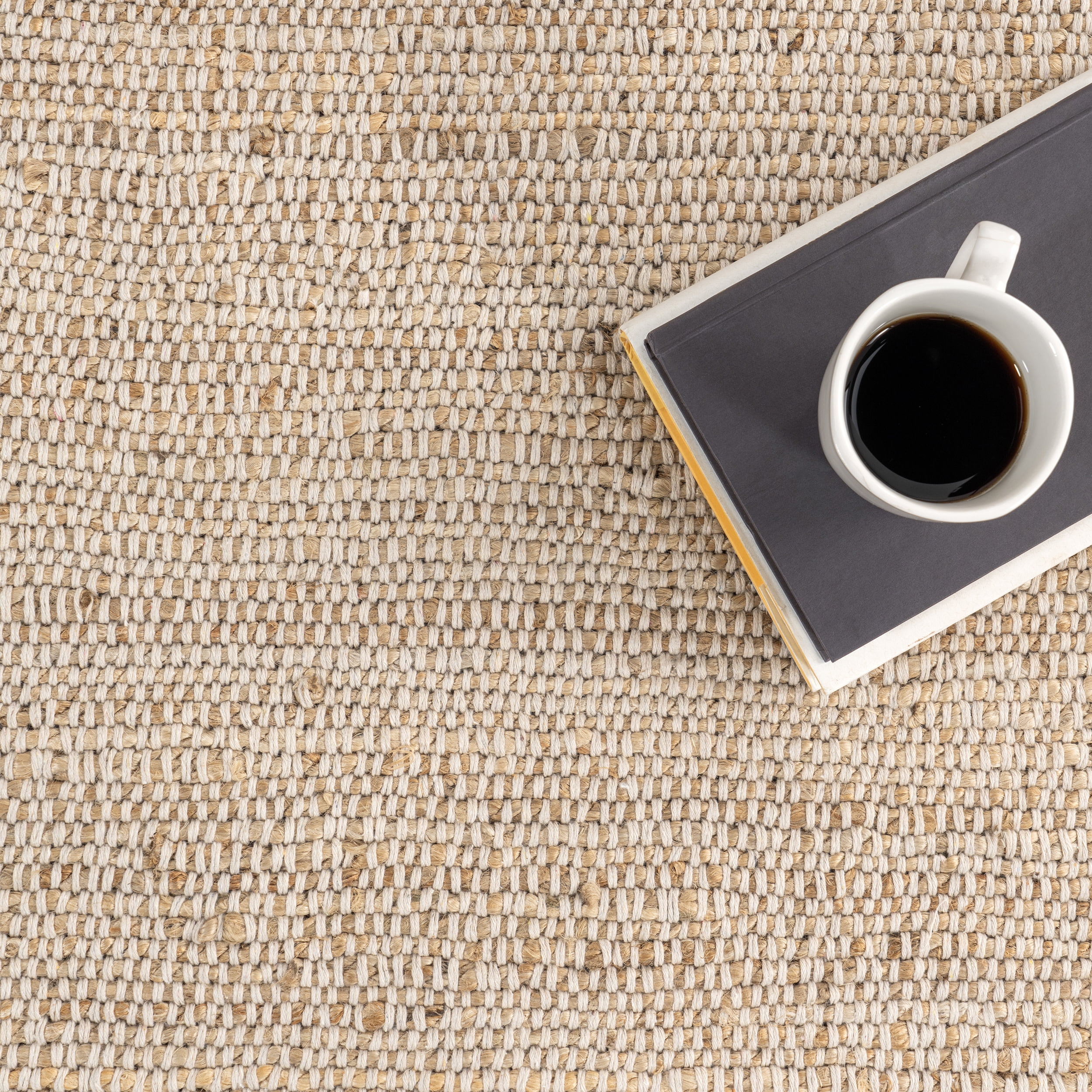 nuLOOM Elfriede Jute Blend Natural 8' 6" x 11' 6" Farmhouse Area Rug