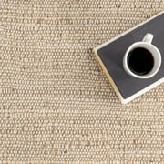 nuLOOM Elfriede Jute Blend Natural 2' 6 x 6' Farmhouse Runner Rug
