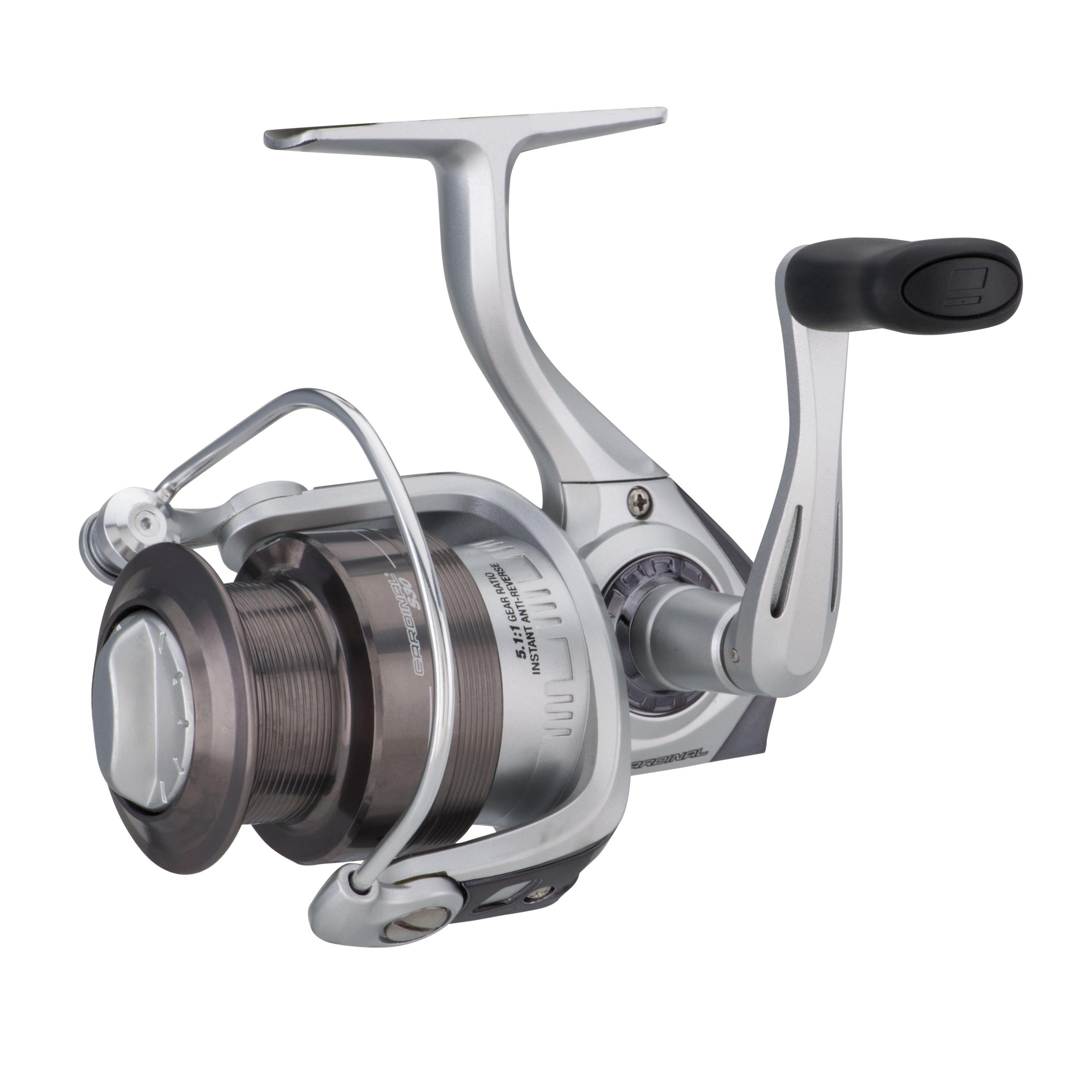 Abu Garcia Cardinal S Spinning Reel - 5.1:1 Gear Rtio 4 Brng 27 Rtrve Rt  14 lb Max Drg Amb 