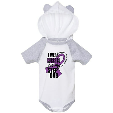 

Inktastic Chronic Pain I Wear Purple For My Step Dad Gift Baby Boy or Baby Girl Bodysuit