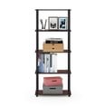 thumbnail image 5 of Furinno Wire 5-Tier Industrial Style Metal Frame Display Shelf, 16 Wide, Walnut Cove, 5 of 5