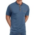 thumbnail image 3 of Thrilos Mens Henley Shirts Short Sleeve Casual Tops Lightweight Pullover Shirt Button Cotton T Shirt with Pocket, 3 of 8