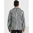thumbnail image 3 of Unique Bargains Men's Stripes Single Breasted Business Color Block Sports Coat Blazers S White, 3 of 6