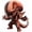Brown, variant on Alien Figurine, 3D Printed Sci-Fi Desk Statue for Home Office Decor