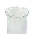 thumbnail image 4 of DecMode Glass Ribbed Fluted Candle Holder, 4 of 9