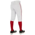 thumbnail image 2 of CHAMPRO Triple Crown 2.0 Baseball Knickers with Braid, Adult 2X-Large, White, Scarlet, 2 of 5