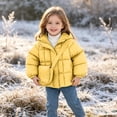 thumbnail image 5 of Lmnyox Puffer Jackets for Girls Solid Color Long Sleeve Windproof Hooded Coats Winter Warm Outwears with Pockets, 5 of 9