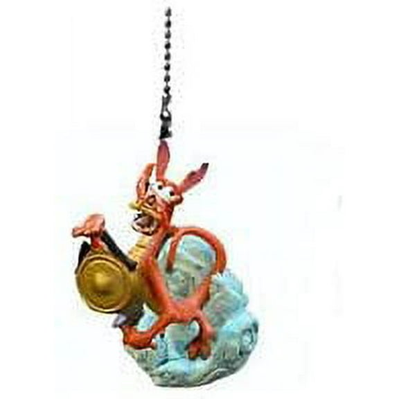 Dragon Mushu 2” Pvc Fan Light Lamp Pull Chain Figure Figurine Mulan New