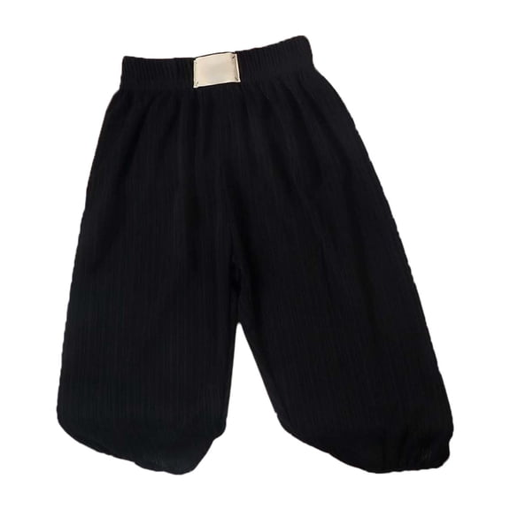 SJLDQY Girls Silk Pants Elastic Waist Casual Baggy Pants for Girls Soft Solid Color Wide Leg Trousers