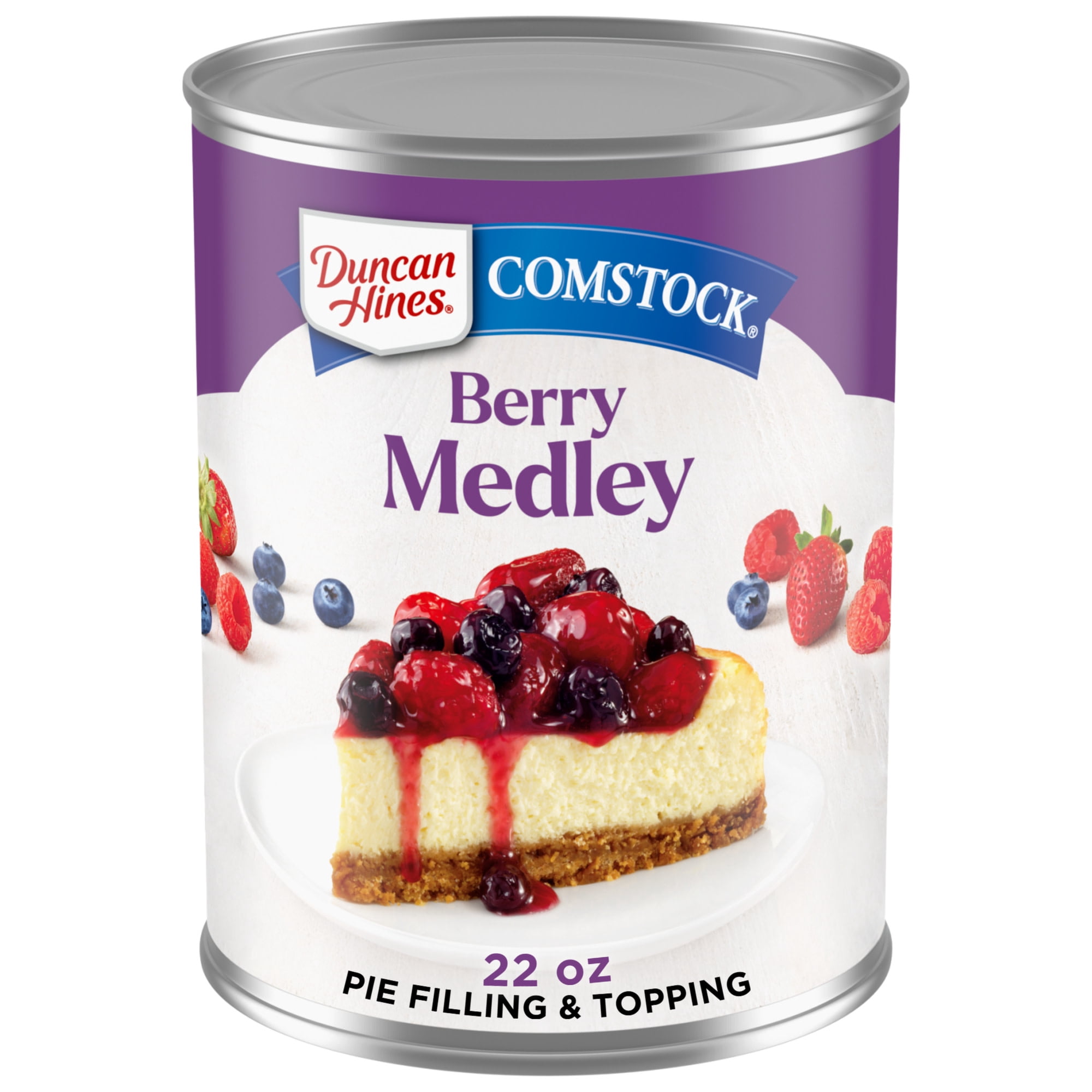 (2 pack) Duncan Hines Comstock, Berry Medley Pie Filling and Topping, 22 oz.