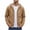 Khaki, variant on Bxsruta Mens Zip Up Hoodie Quilted Long Sleeve Casual Sweatshirt Jacket with Drawstring